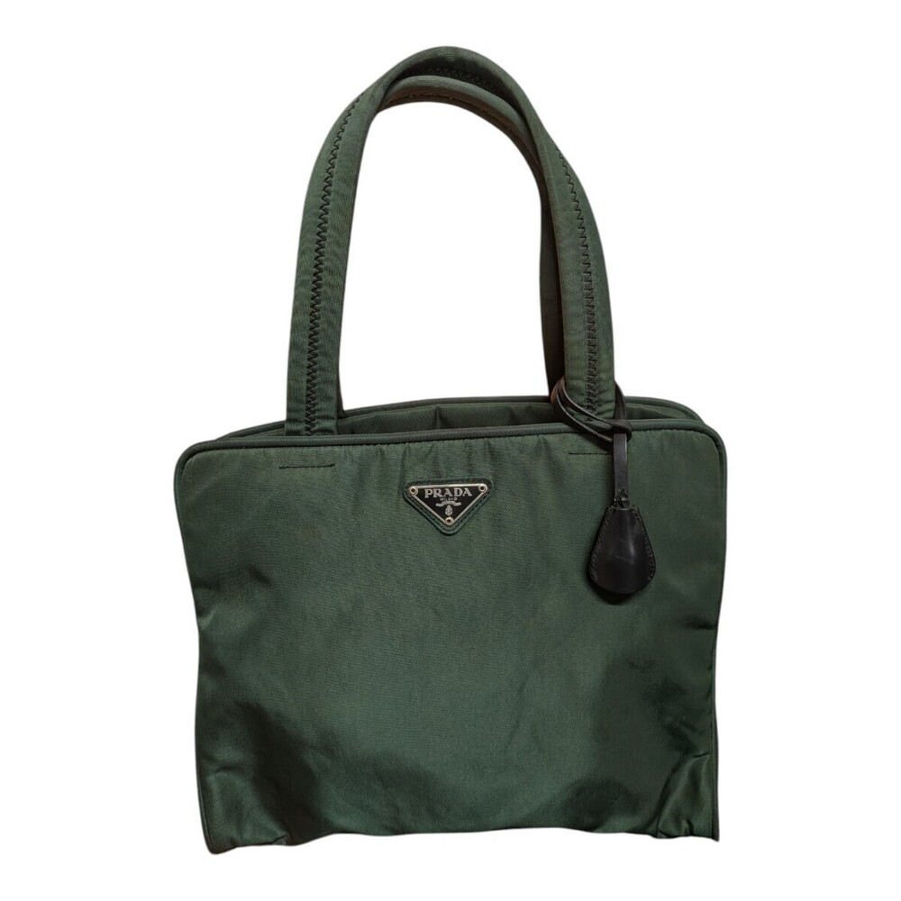 PRADA Padlock Handbag Khaki Green